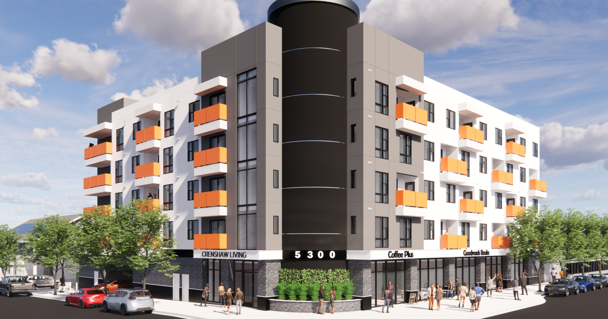 82 apartments + retail begin work at 5300 Crenshaw in Hyde Park